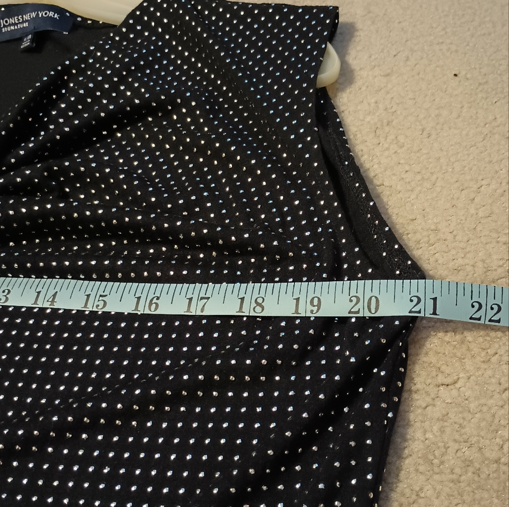 Jones NY black sleeveless evening wear top XL - Picture 5 of 8